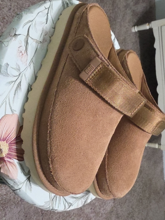 UGG Shoes - Ugg Suede Slip-On Mules in Chestnut Brown